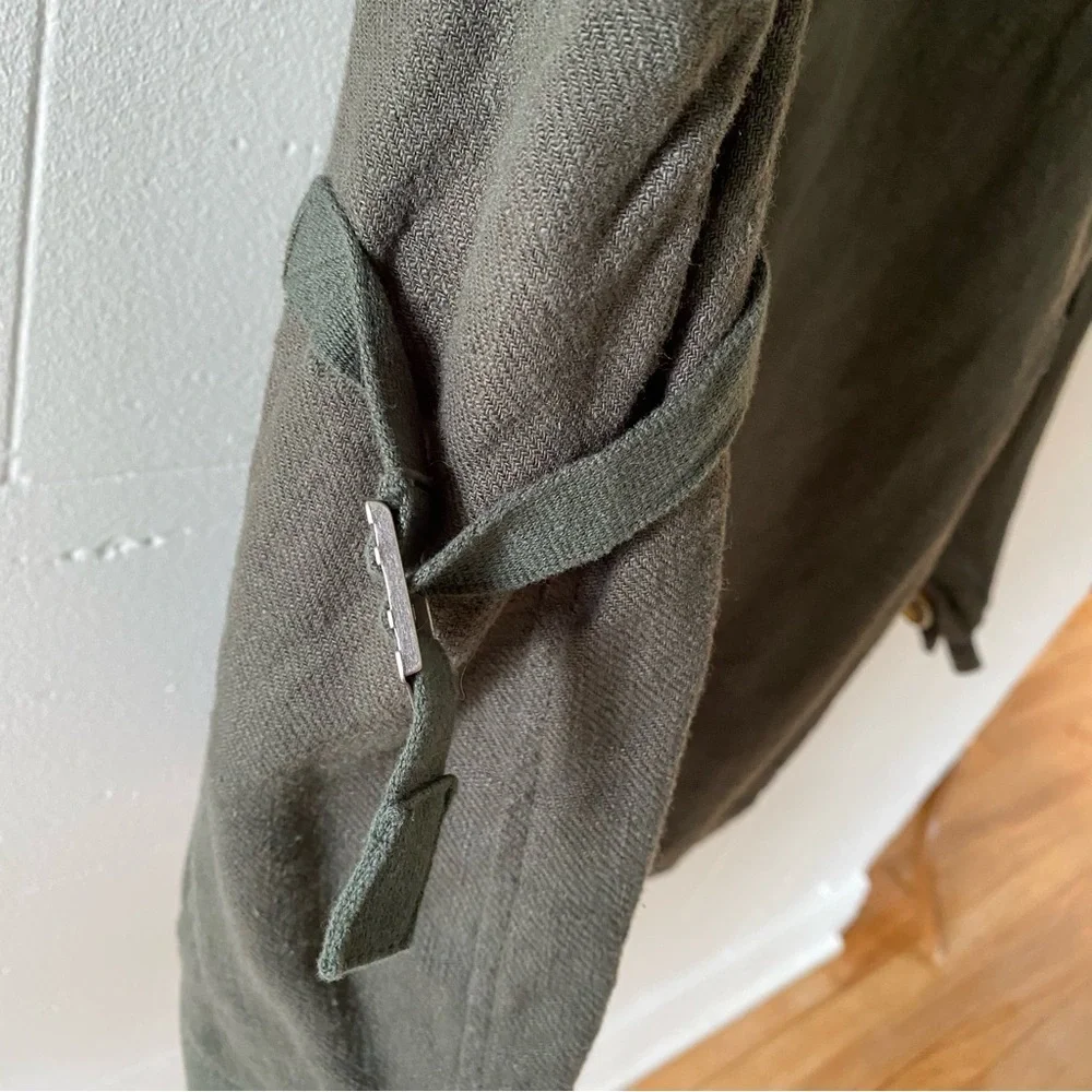Zara | Khaki Oversized Shacket | Cotton Lightweight Utility | Medium - Picture 4 of 7